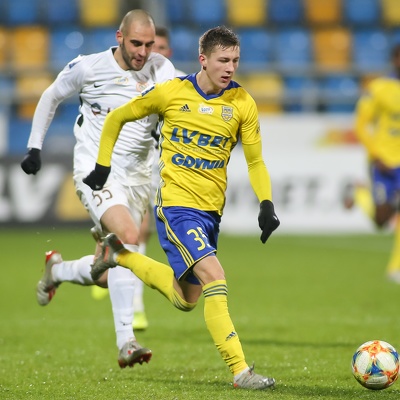 Pilka nozna.PKO Ekstraklasa.Arka Gdynia-Zaglebie Lubin.13.12.2019