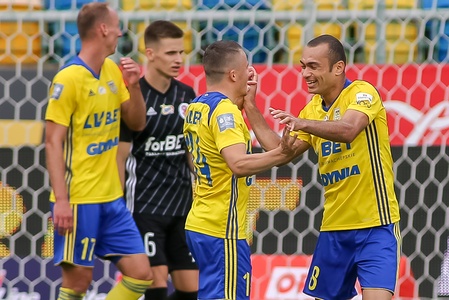 Pilka nozna. PKO Ekstraklasa. Arka Gdynia - LKS Lodz. 11.07.2020